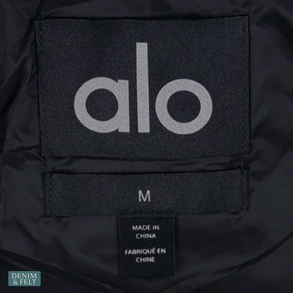 NEW Alo Yoga Aspen Love Puffer Jacket Black Oversized Cozy Luxe Winter Warm MED - Picture 10 of 13